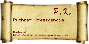 Puchner Kreszcencia névjegykártya